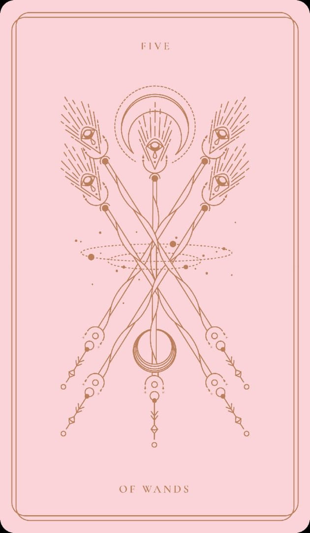 Пятёрка жезлов — Soul Cards Tarot