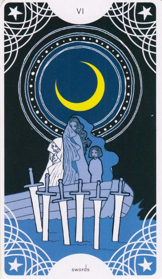 Шестёрка мечей — Таро Звездного Прядильщика