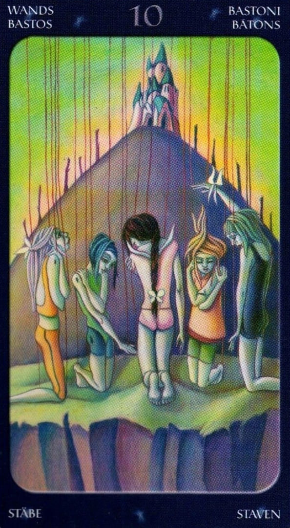 Десятка жезлов — Таро Сладкие Сумерки