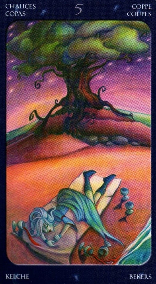 Пятёрка чаш — Таро Сладкие Сумерки