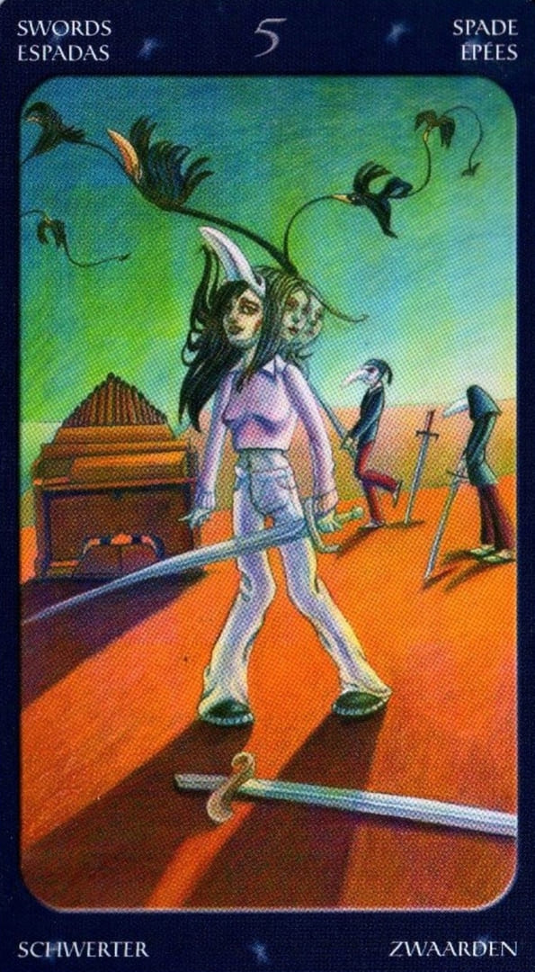 Пятёрка мечей — Таро Сладкие Сумерки