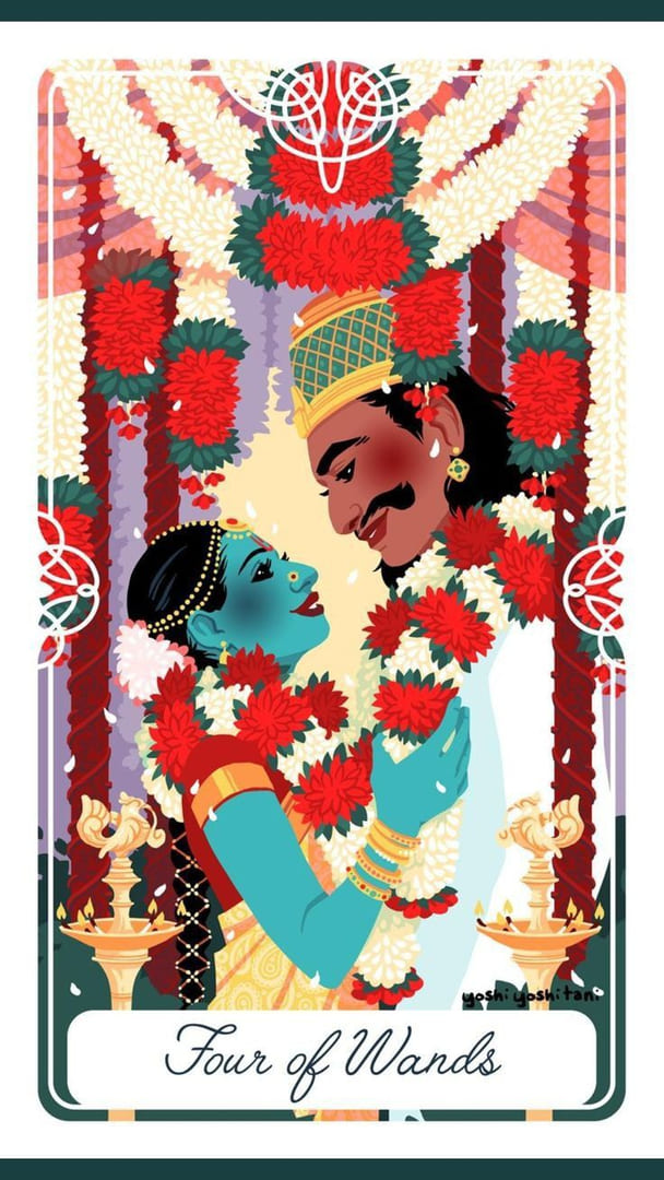 Четверка жезлов — Таро сказочных архетипов