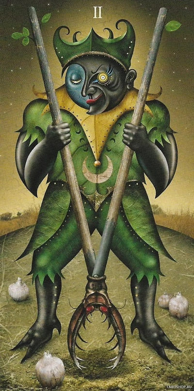 Двойка жезлов — Таро Безумной Луны