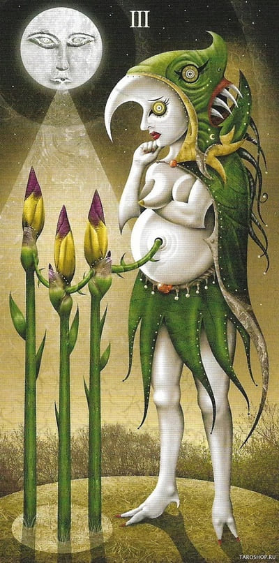 Тройка жезлов — Таро Безумной Луны