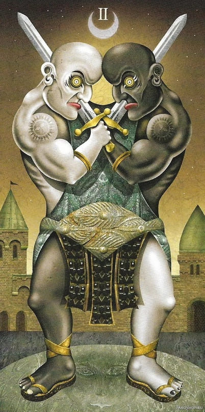 Двойка мечей — Таро Безумной Луны