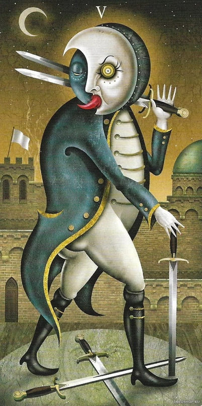 Пятёрка мечей — Таро Безумной Луны