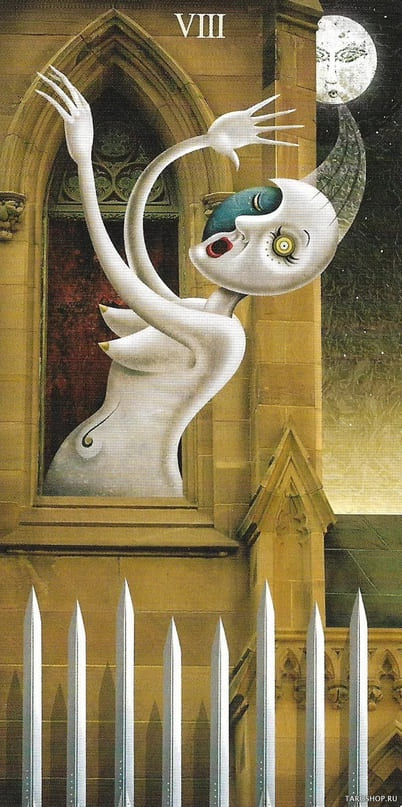 Восьмёрка мечей — Таро Безумной Луны