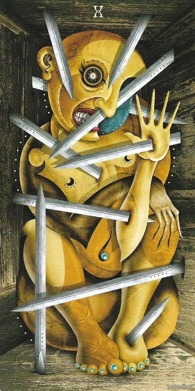 Десятка мечей — Таро Безумной Луны