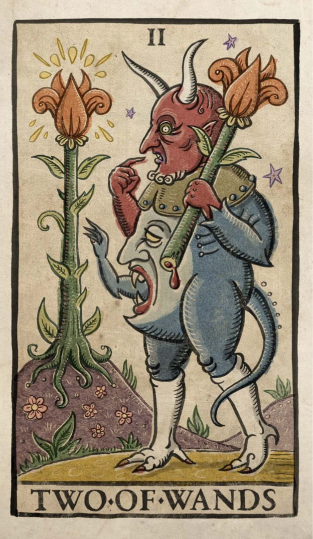 Двойка жезлов — Таро Триумфы Луны