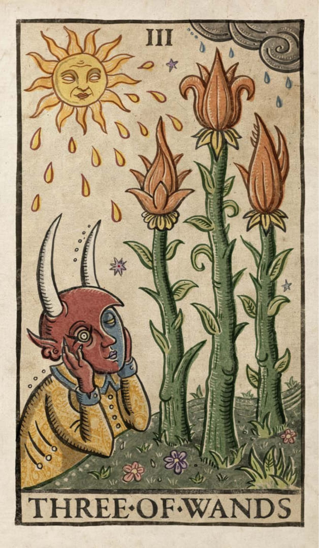 Тройка жезлов — Таро Триумфы Луны