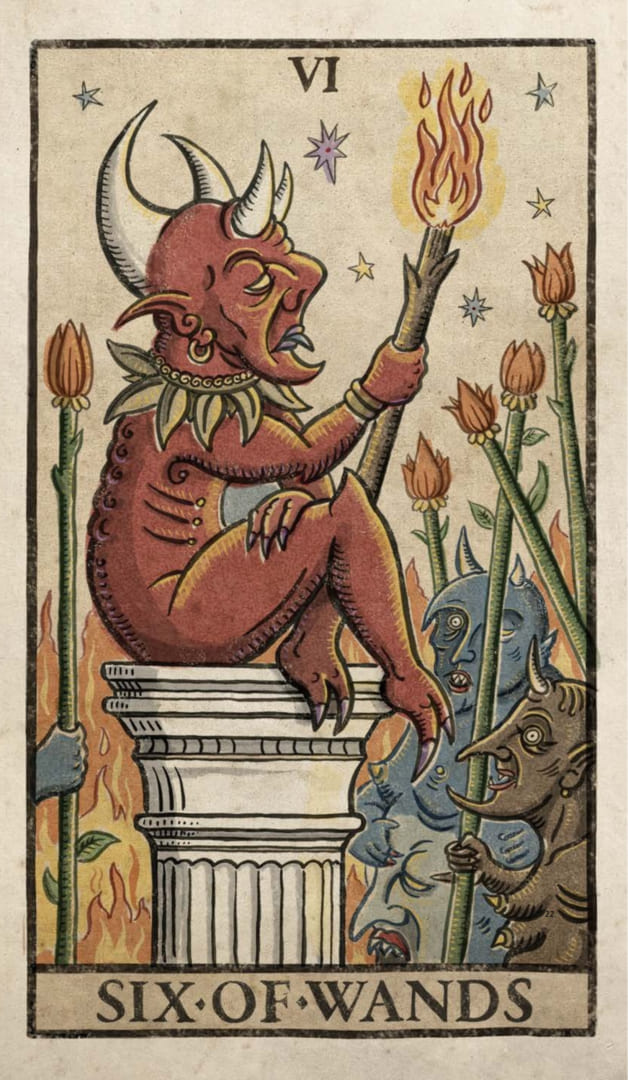 Шестёрка жезлов — Таро Триумфы Луны