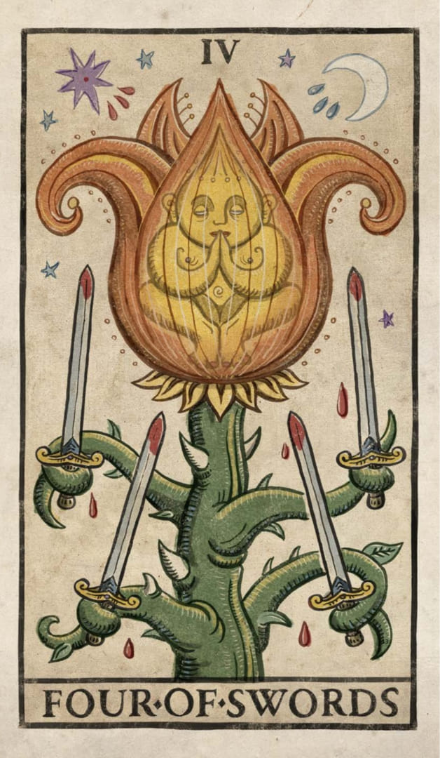 Четверка мечей — Таро Триумфы Луны