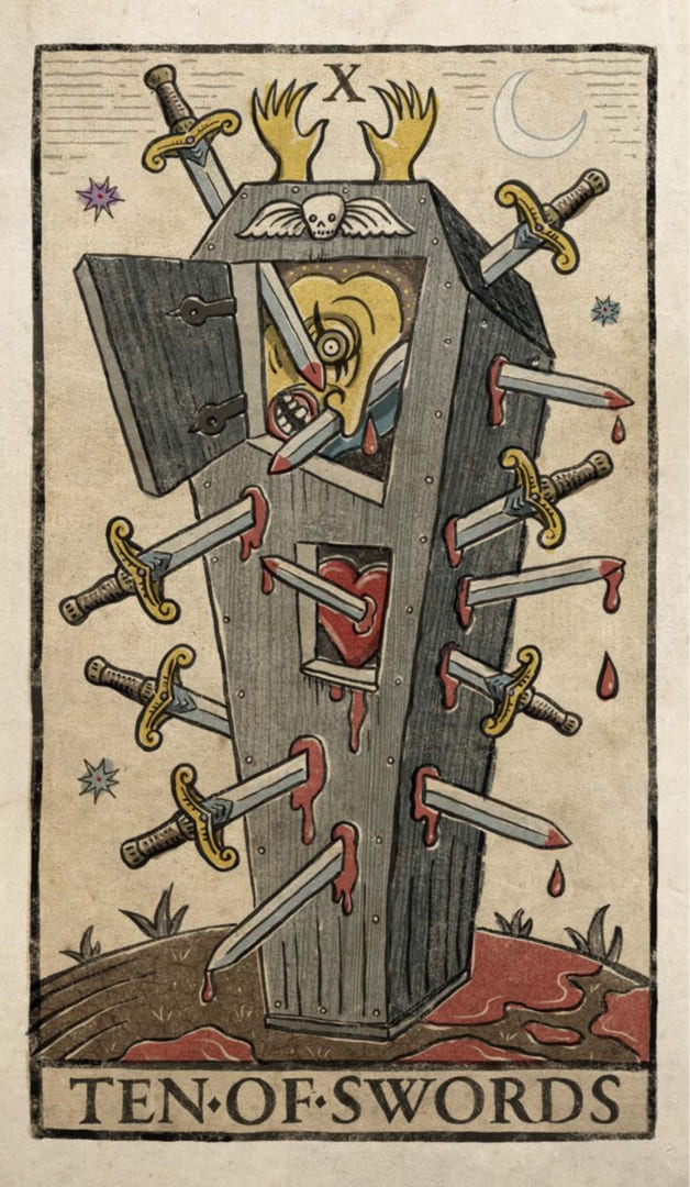 Десятка мечей — Таро Триумфы Луны