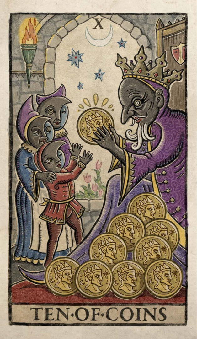 Десятка пентаклей — Таро Триумфы Луны