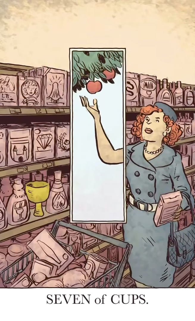 Семёрка чаш — Раскрытое Таро