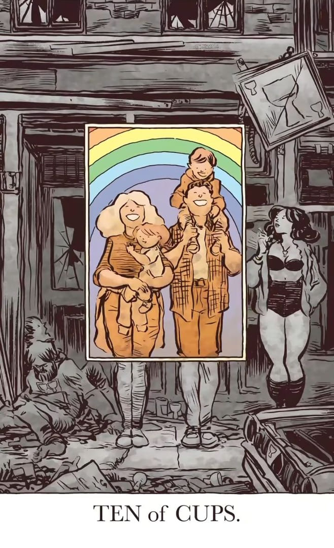Десятка чаш — Раскрытое Таро