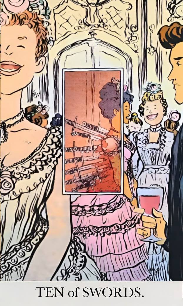 Десятка мечей — Раскрытое Таро
