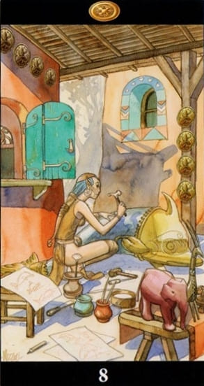 Восьмёрка пентаклей — Таро Магия Снов