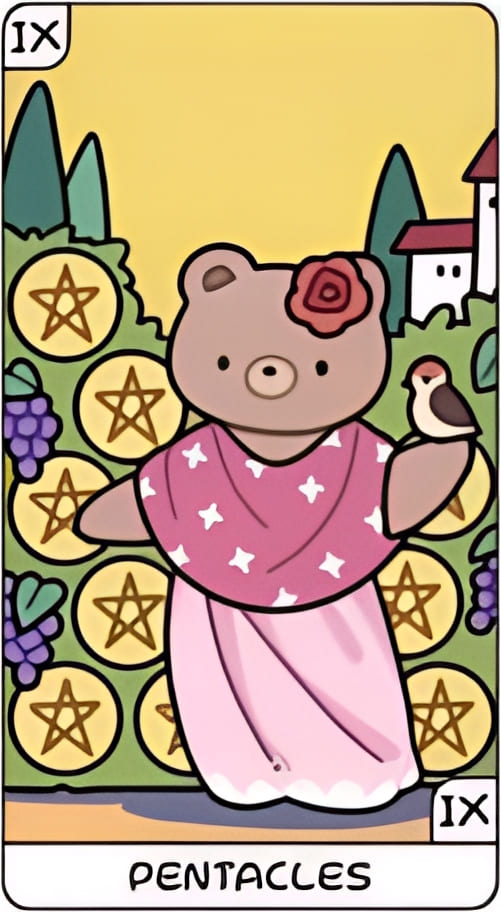 Девятка пентаклей — YOLO Tarot