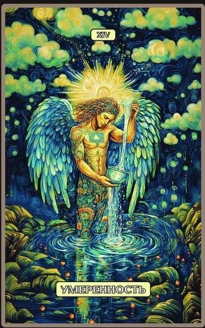 Умеренность — Swirls of Light Tarot