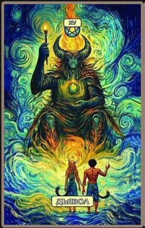 Дьявол — Swirls of Light Tarot