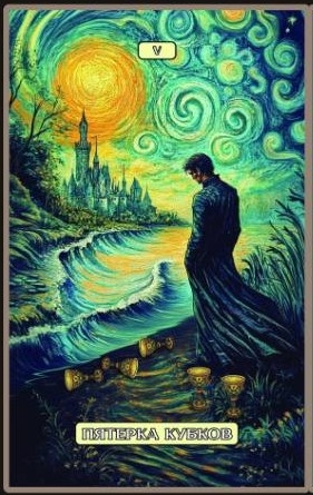 Пятёрка чаш — Swirls of Light Tarot