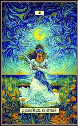 Двойка мечей — Swirls of Light Tarot