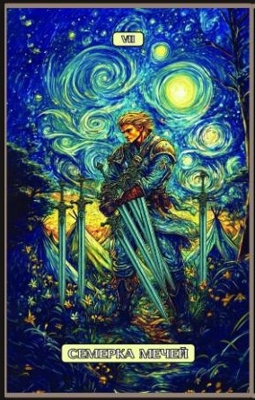 Семёрка мечей — Swirls of Light Tarot