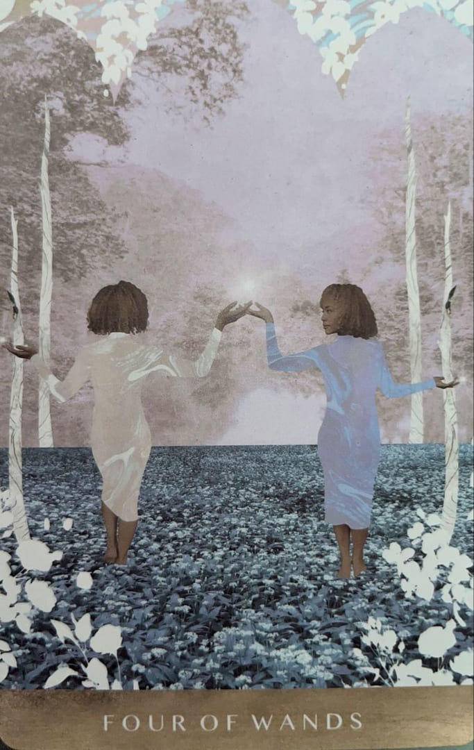 Четверка жезлов — Таро Лунного Дитя